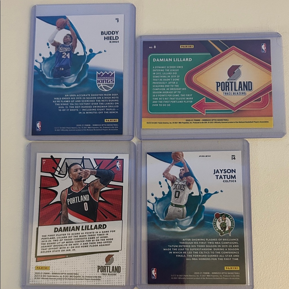 Basketball Trading Card Set with Damian Lillard and Jayson Tatum - Picture 2 of 6